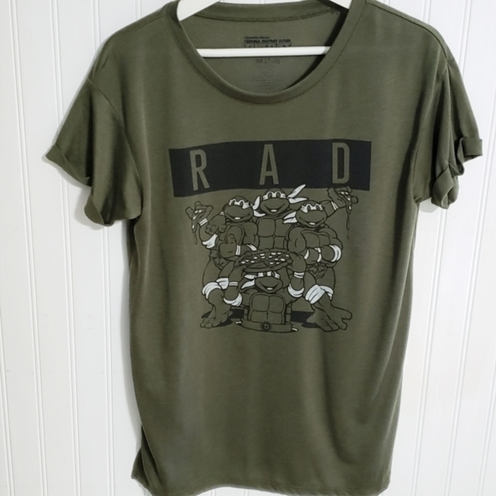 NICKELODEON Teenage Mutant Ninja Turtle "RAD" Women's TEE Shirt Size Medium
